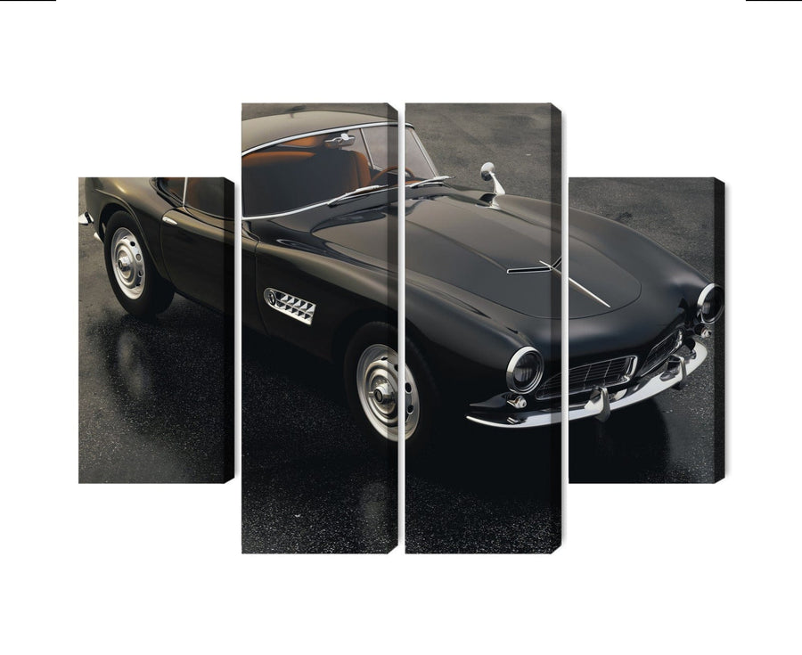 Kanva - Retro melna sporta automašīna, N-3184 X-ART