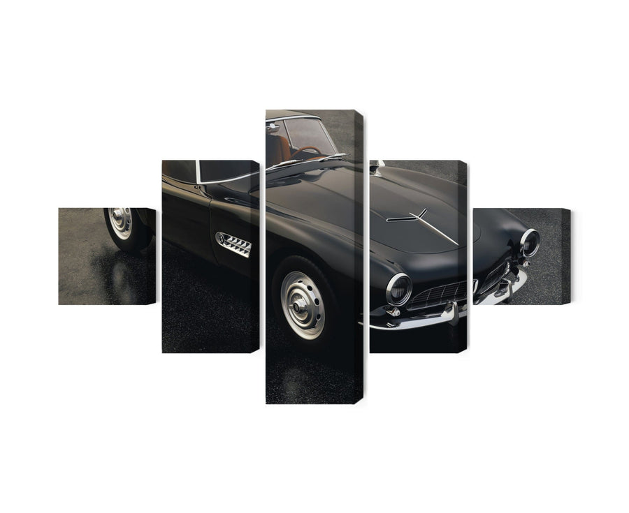 Kanva - Retro melna sporta automašīna, N-3186 X-ART