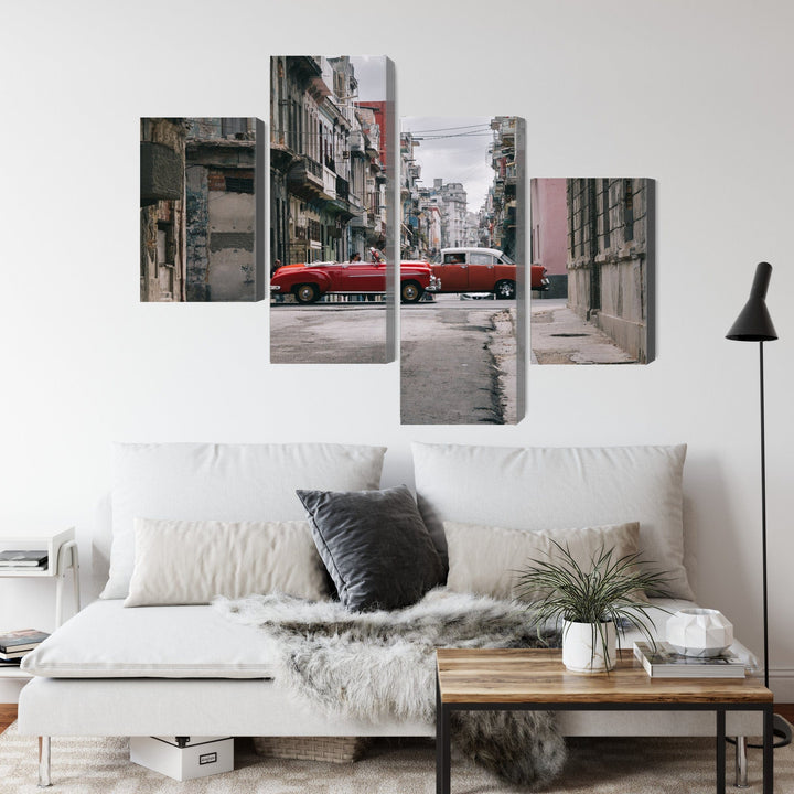 Kanva - Retro stila automašīnas Kubā, N-2388 X-ART