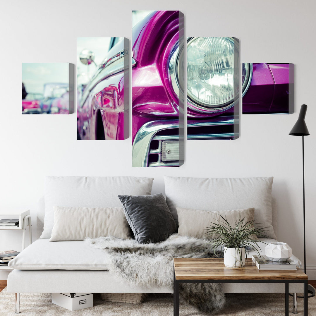 Kanva: Retro auto lukturi Kubā, violeta X-ART