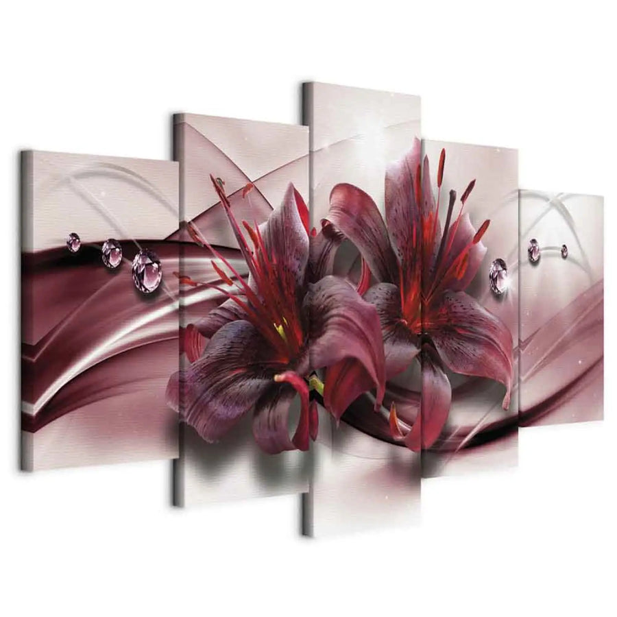 Kanva - Rozā lilija, intensīvas krāsās, (x5), 93729 ART XL