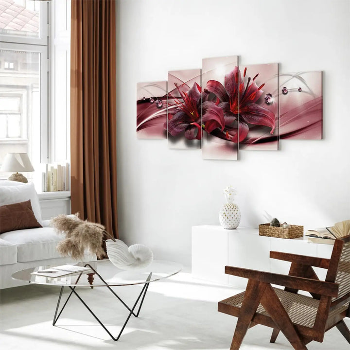 Kanva - Rozā lilija, intensīvas krāsās, (x5), 93729 ART XL