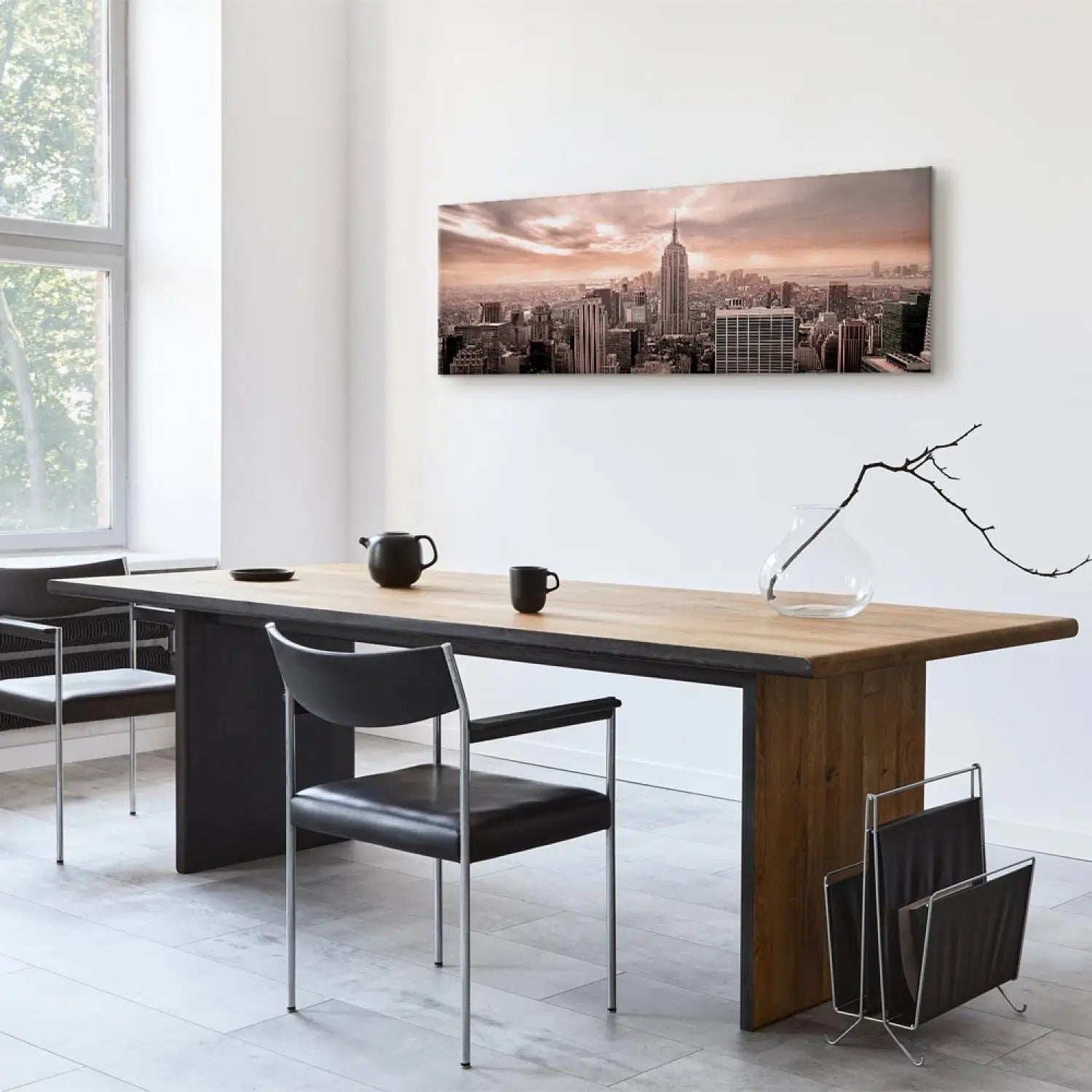 Kanva - Rozā migla | Rīta Ņujorka no putnu līdojuma,  92121 ART XL