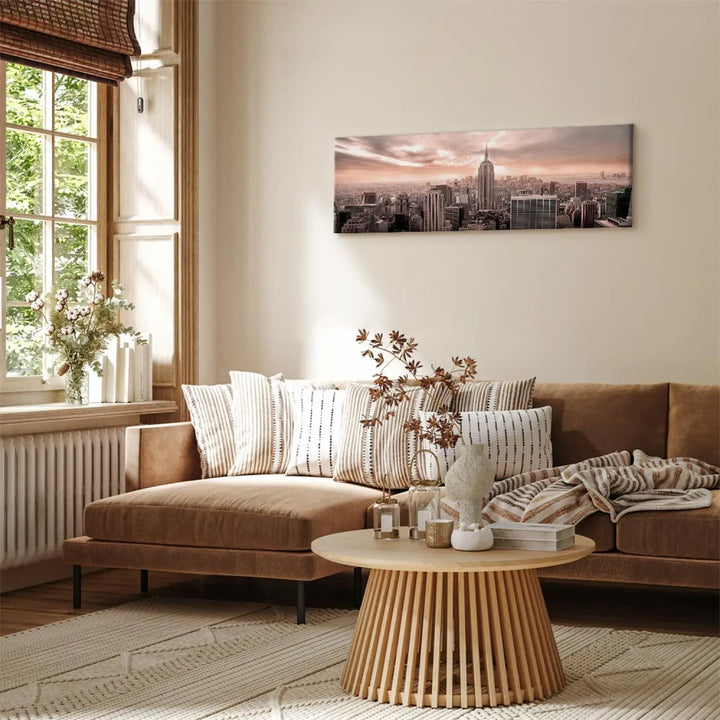 Kanva - Rozā migla | Rīta Ņujorka no putnu līdojuma,  92121 ART XL