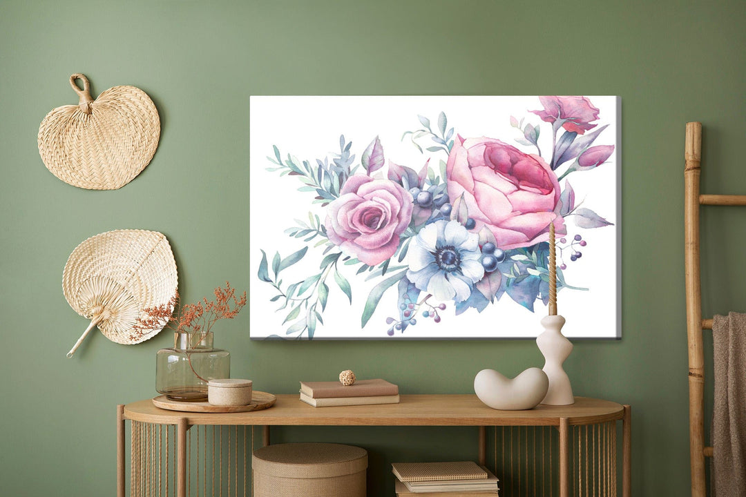 Kanva - Rozes, anemones un ogas, N-1341 X-ART