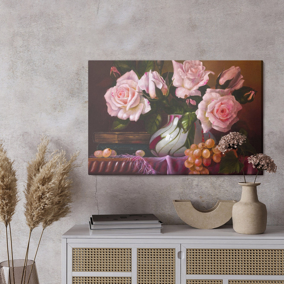 Kanva - Rožu pušķis vāzē, N-1323 X-ART