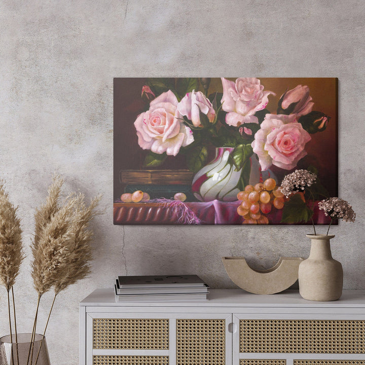 Kanva - Rožu pušķis vāzē, N-1323 X-ART