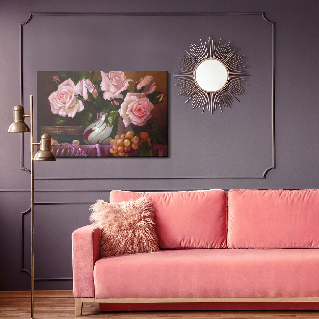 Kanva - Rožu pušķis vāzē, N-1323 X-ART