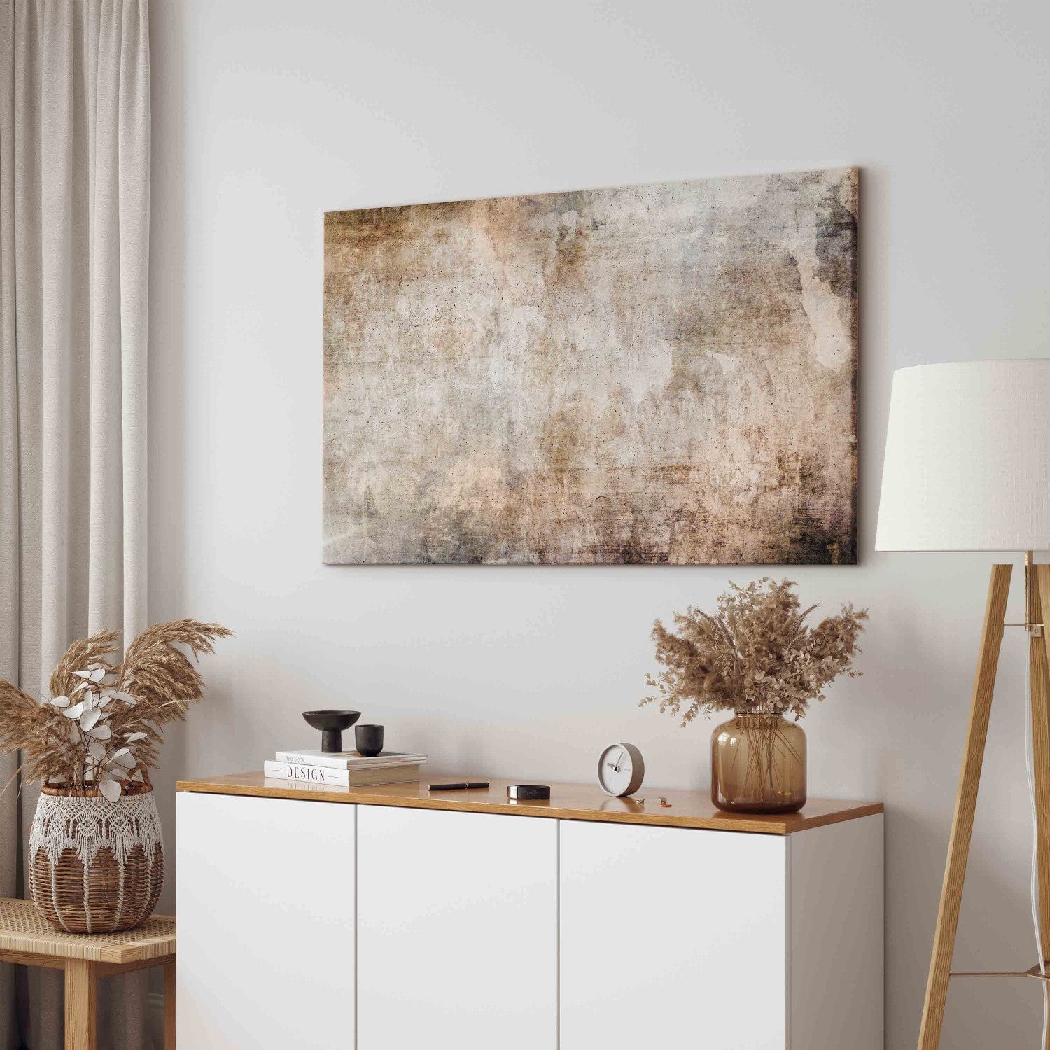 Glezna - Rūsas tekstūra - abstrakcija pasteļbrūnos toņos - 151452 G-ART