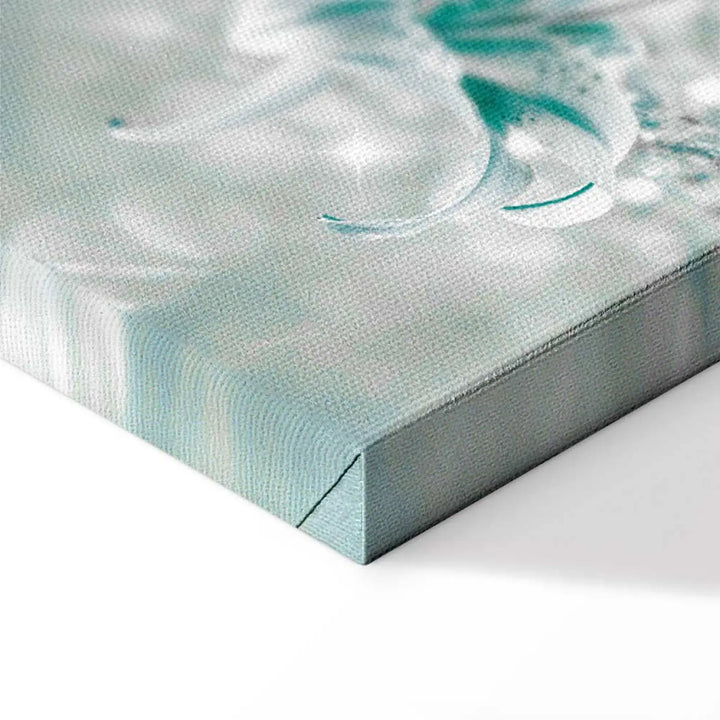 Kanva - Safīra lilijas, pelēka, tirkiza krāsā, (x5), 91224 ART XL