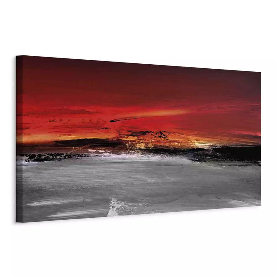 Glezna Abstrakta Sarkanā Ainava – Sarkans un Melns ART XL