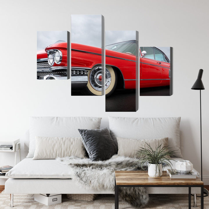 Kanva - Sarkana automašīna no 1950. gadiem, N-3190 X-ART