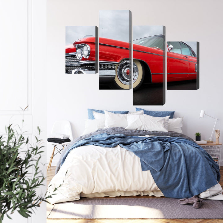 Kanva - Sarkana automašīna no 1950. gadiem, N-3190 X-ART