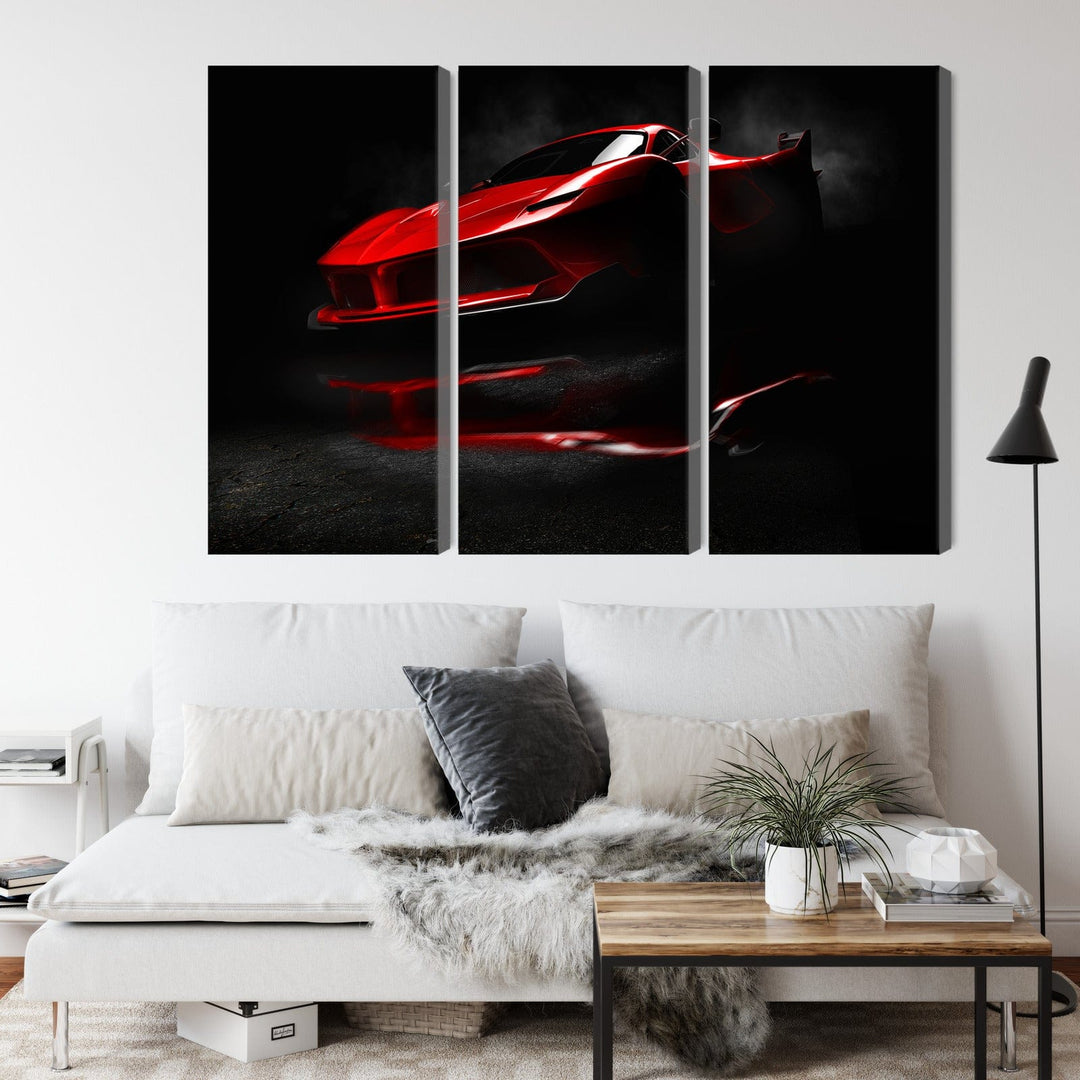 Kanva - Sarkana sporta automašīna 3D, N-3523 X-ART