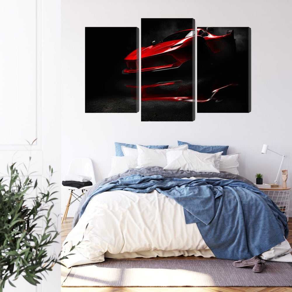 Kanva - Sarkana sporta automašīna 3D, N-3524 X-ART