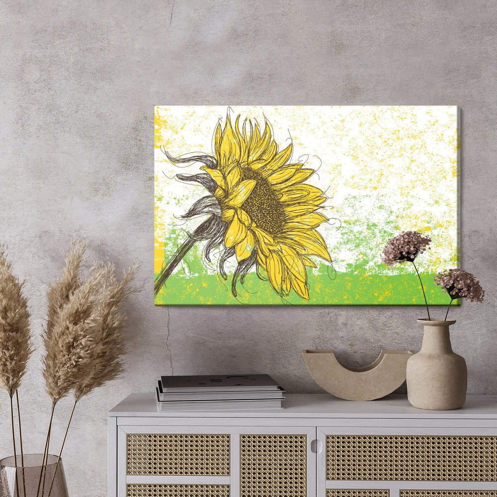 Kanva - Saulespuķe kā skice, N-1708 X-ART