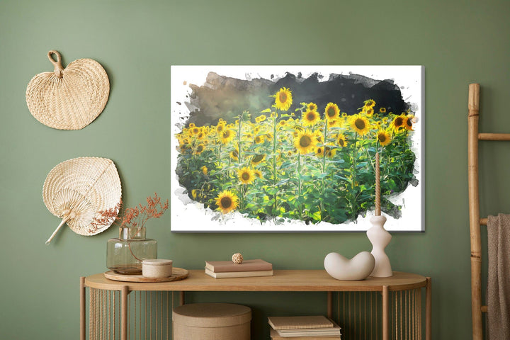 Kanva - Saulespuķu lauks mākslinieciskā versijā, N-1691 X-ART