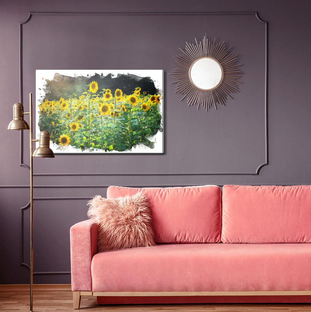 Kanva - Saulespuķu lauks mākslinieciskā versijā, N-1691 X-ART