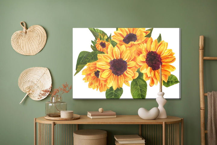 Kanva - Saulespuķu pušķis, it kā gleznotas, N-1665 X-ART