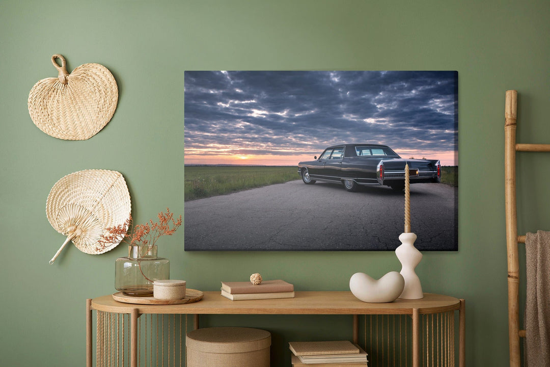 Kanva - Saulrieta automašīna un mākoņi, N-426 X-ART