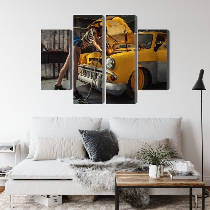 Kanva - Seksīga sieviete remonte mašīnu, N-3464 X-ART