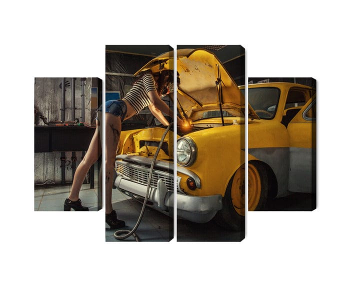 Kanva - Seksīga sieviete remonte mašīnu, N-3464 X-ART