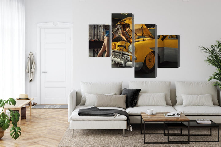 Kanva - Seksīga sieviete remonte mašīnu, N-3465 X-ART