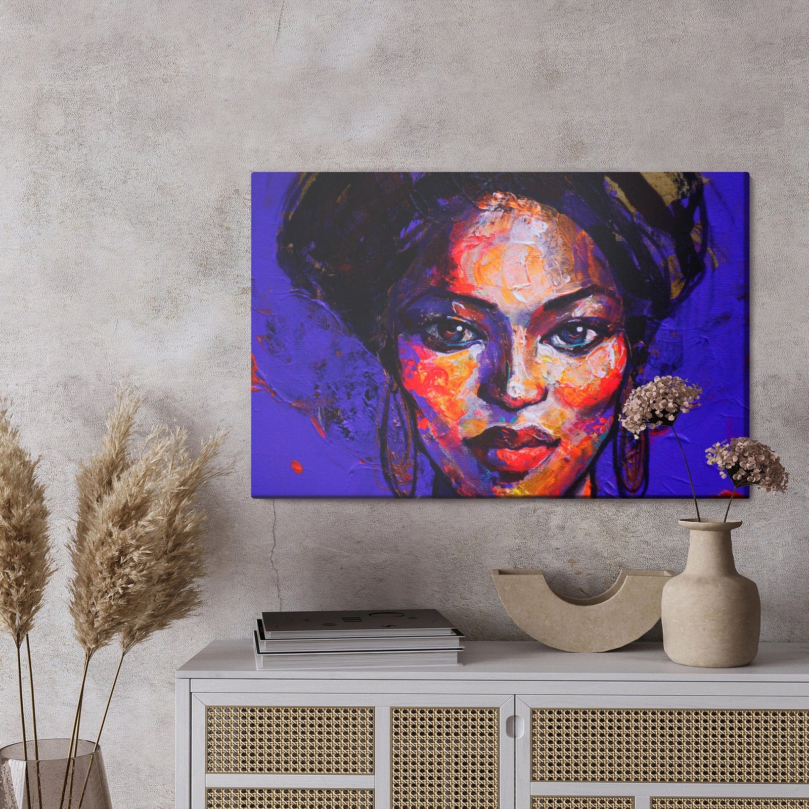 Kanva - Sievišķīgs portrets abstraktajā formā, N-953 X-ART