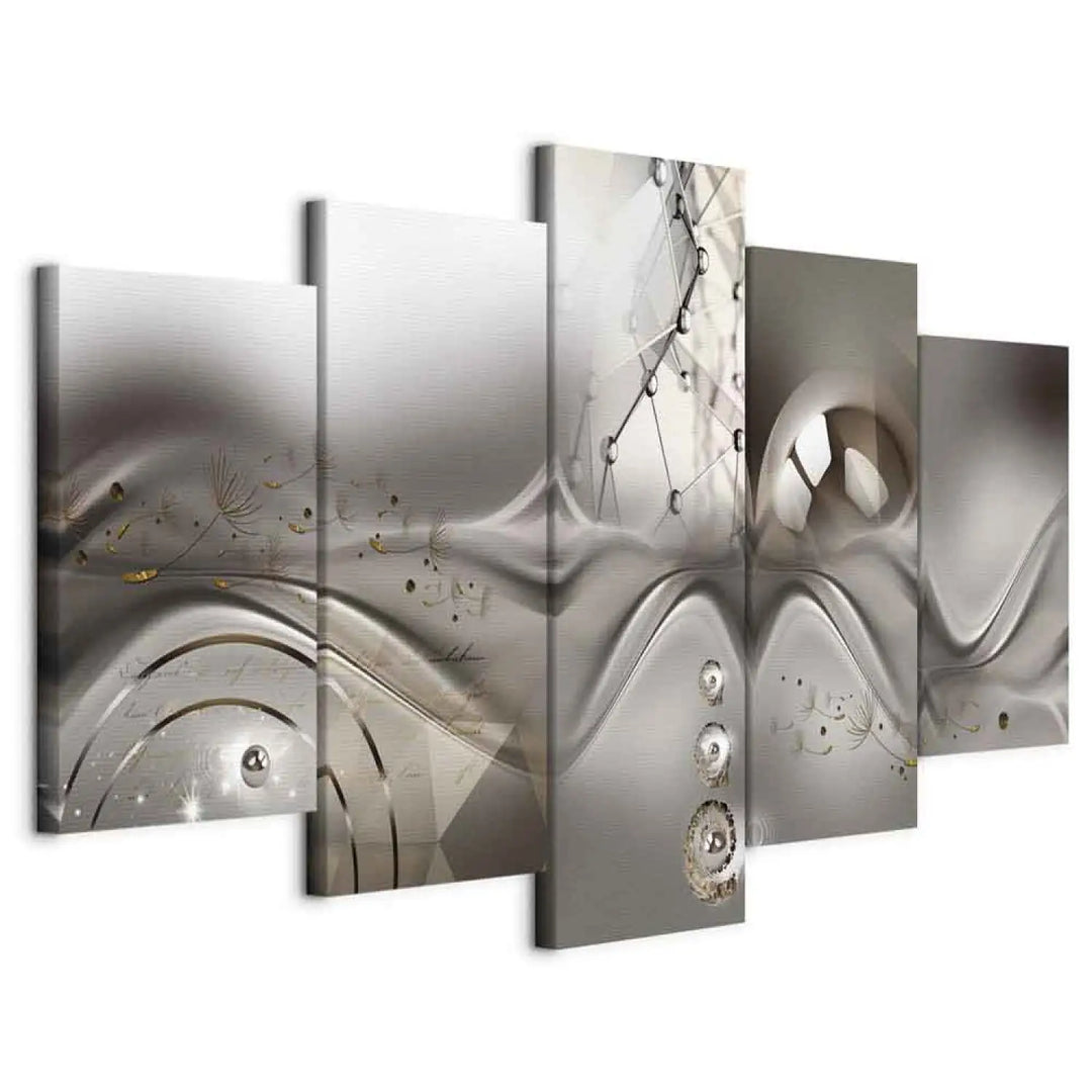 Kanva - Simetrijas varenība | pelēka abstrakcija, 90437 ART XL