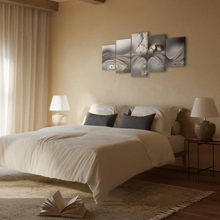 Kanva - Simetrijas varenība | pelēka abstrakcija, 90437 ART XL