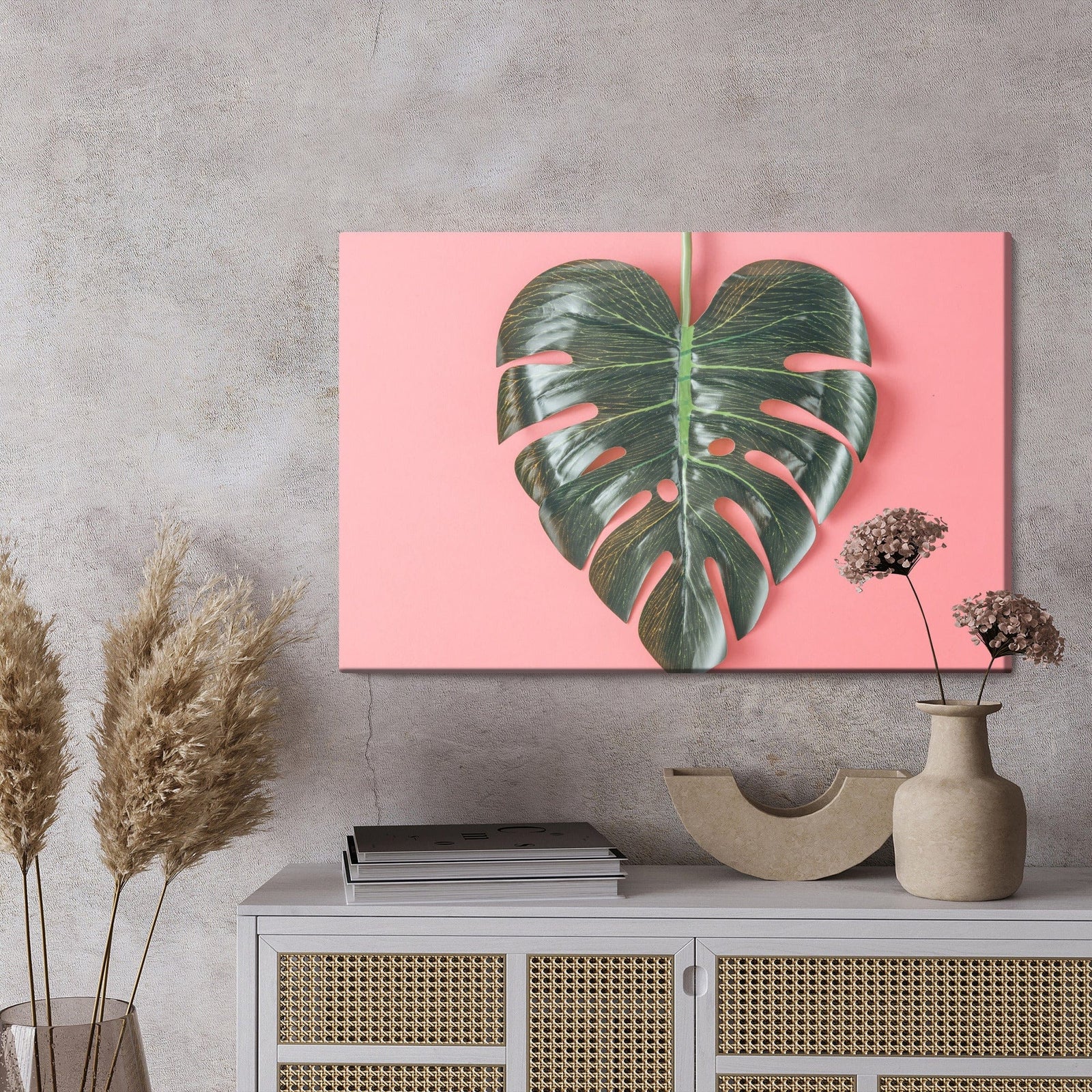 Kanva - Sirds formas monstera lapa, N-1612 X-ART