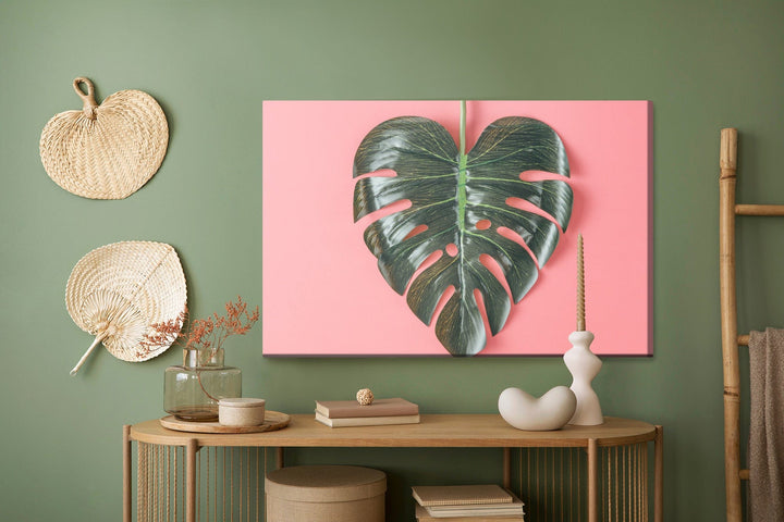 Kanva - Sirds formas monstera lapa, N-1612 X-ART