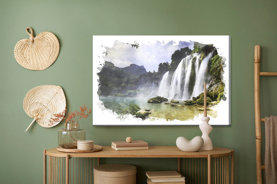 Kanva - Skaista ainava ar ūdenskritumu, N-1589 X-ART