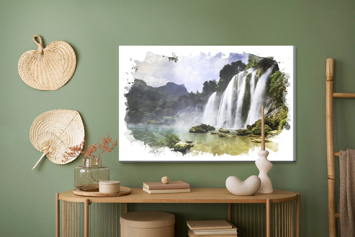 Kanva - Skaista ainava ar ūdenskritumu, N-1589 X-ART