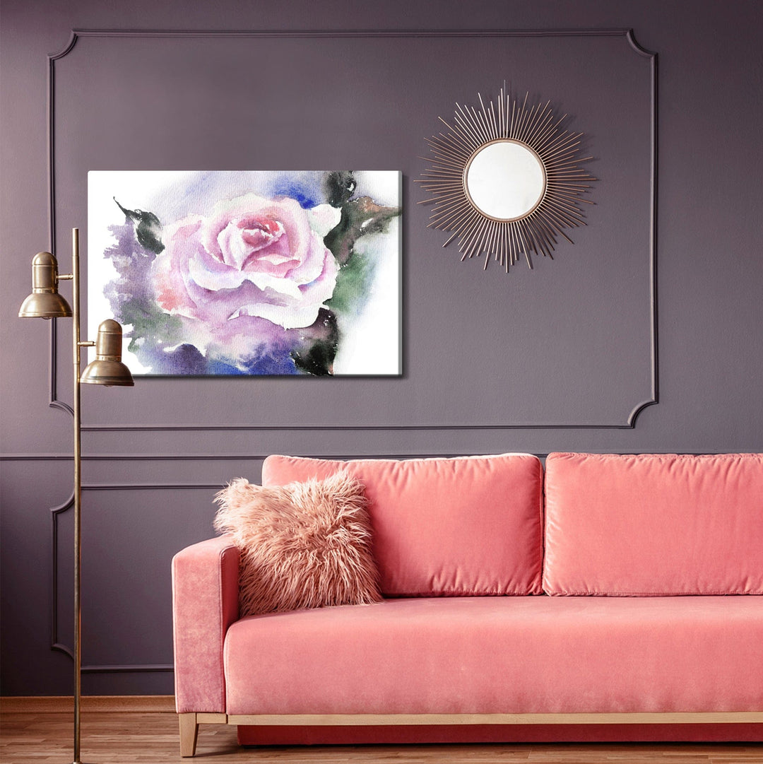 Kanva - Skaista roze, gleznota ar akvareļu krāsām, N-1313 X-ART