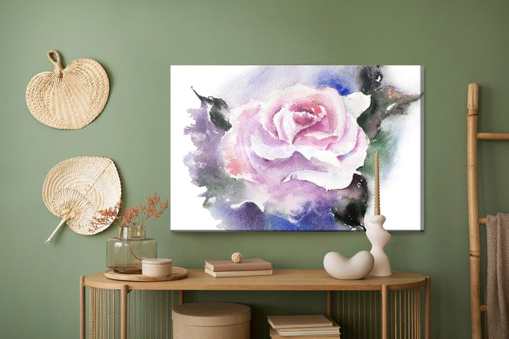 Kanva - Skaista roze, gleznota ar akvareļu krāsām, N-1313 X-ART