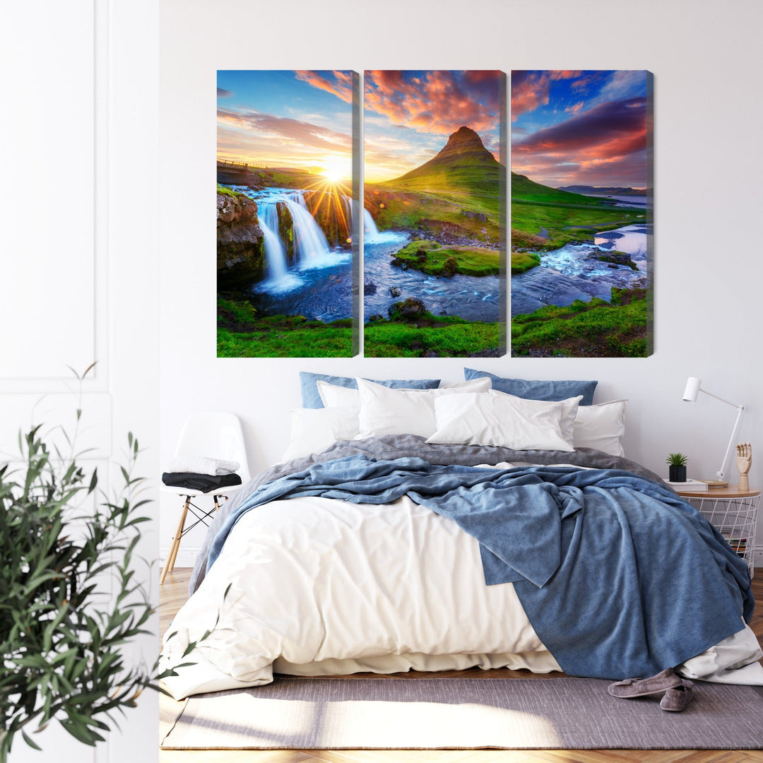 Kanva - Skats uz Kirkjufellsfoss ūdenskritumu, N-3287 X-ART