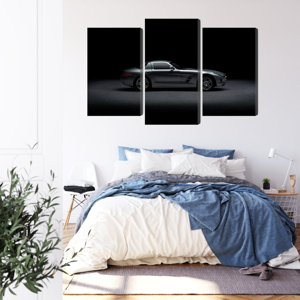 Kanva - Sporta auto uz tumša fona, N-3519 X-ART