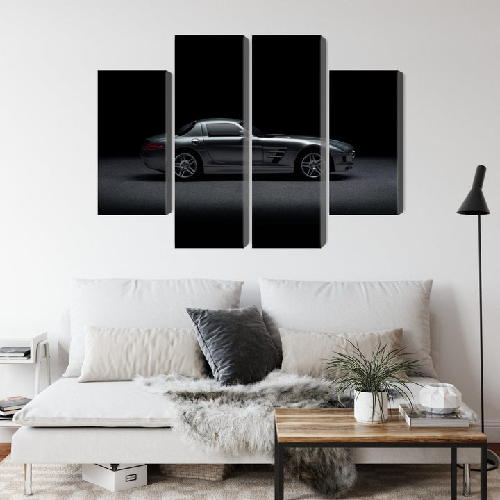 Kanva - Sporta auto uz tumša fona, N-3520 X-ART