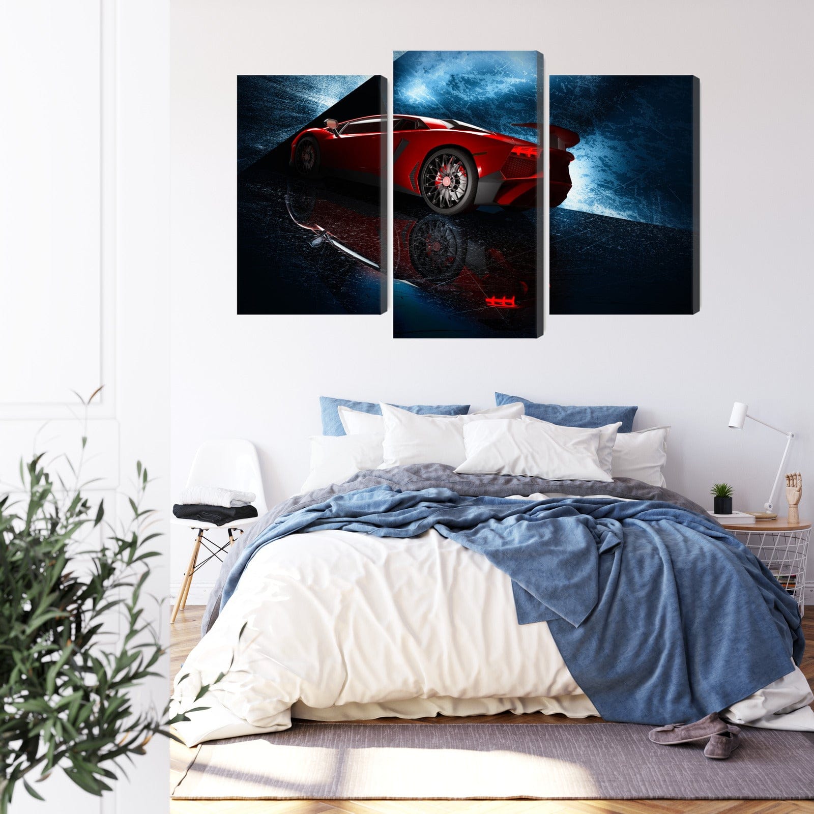 Kanva - Sporta automašīna uz abstraktu fona, N-3504 X-ART