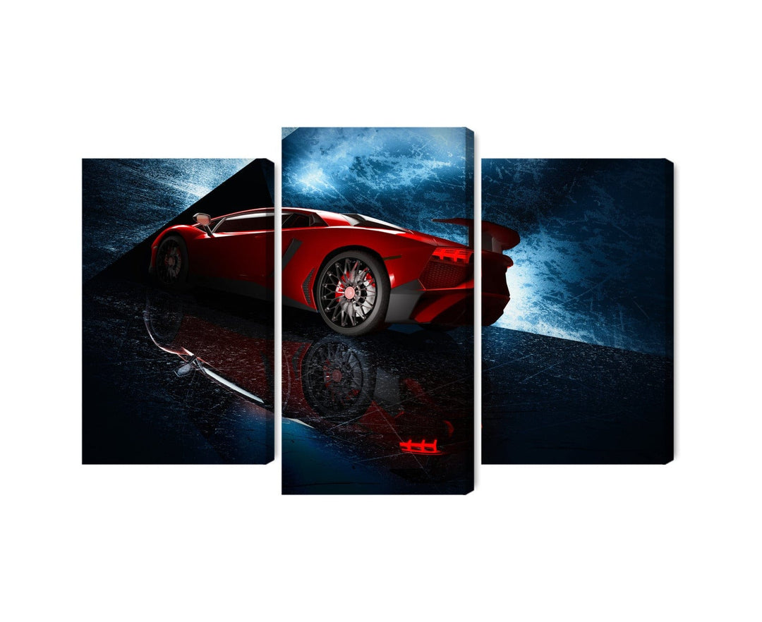 Kanva - Sporta automašīna uz abstraktu fona, N-3504 X-ART