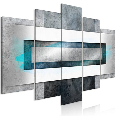Canva - Rectangle - turquoise and grey, 144062 G-ART