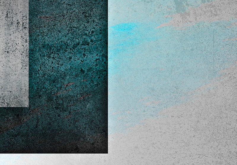Paveikslai ant drobės - Stačiakampis - turkio ir pilkos spalvos, 144062 G-ART