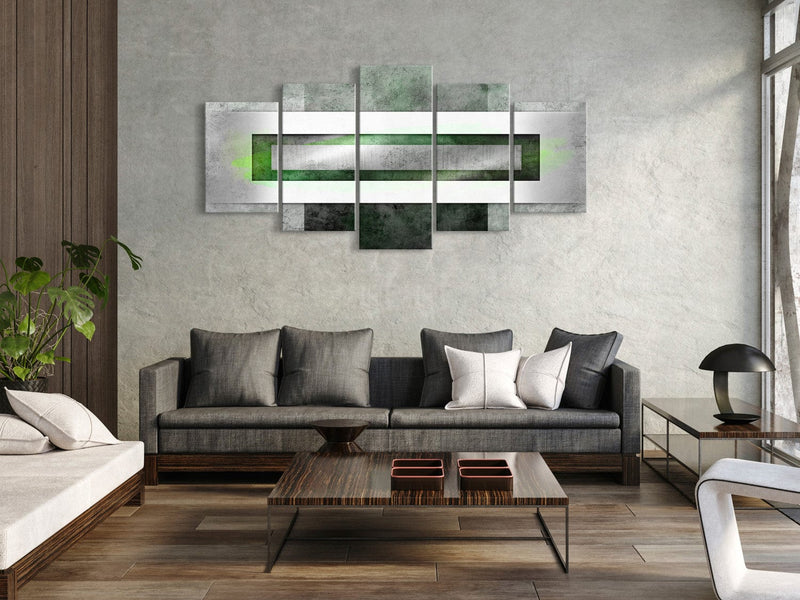 Canva - Rectangle - green and grey, 144063 G-ART