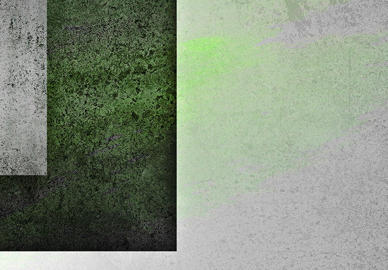 Glezna - Taisnstūris - zaļā un pelēkā krāsā, 144063 Tapetenshop.lv