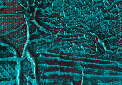 Canva - Turquoise abstract texture with gold accent, 151432 G-ART