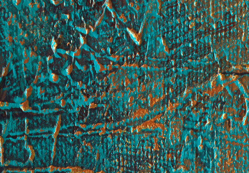 Canva - Turquoise abstract texture with gold accent, 151432 G-ART