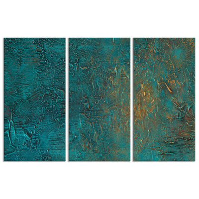 Canva - Turquoise abstract texture with gold accent, 151777 G-ART