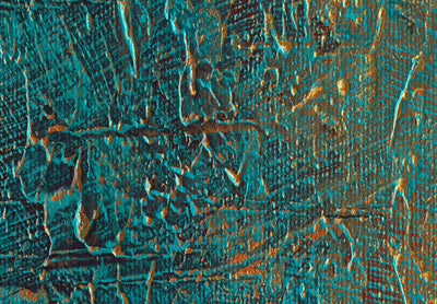 Canva - Turquoise abstract texture with gold accent, 151777 G-ART