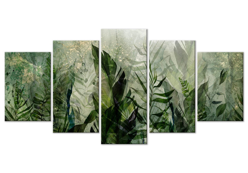 Paveikslai ant drobės - Žalių atspalvių atogrąžų lapai, 151423 G-ART